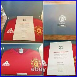024 Signed and Boxed Lukaku Manchester United Football Shirt Includes Club COA
