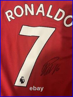 100% authentic Manchester United signed Cristiano Ronald shirt with COA
