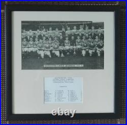 1955 MANCHESTER UNITED CHAMPIONS 11 x SIGNED MOUNTED 15x15 FRAME INC CHARLTON