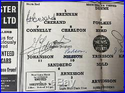 1964 Manchester United Signed Programme Matt Busby George Best Denis Law Crerand