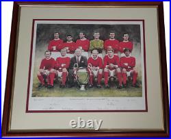 1968 European Cup Beckett Official Signed Manchester United Team Best Busby COA