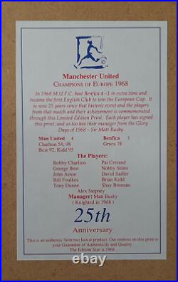 1968 European Cup Beckett Official Signed Manchester United Team Best Busby COA