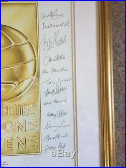 1968 European Cup Final Manchester United 12 signed print by Stewart Beckett