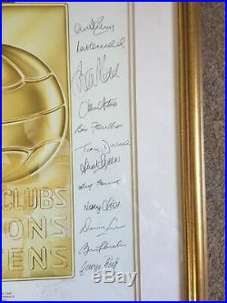1968 European Cup Final Manchester United 12 signed print by Stewart Beckett
