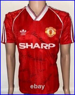 1988-90 Manchester United Match Worn Signed Home Shirt #6