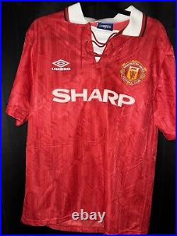 1992 Umbro Manchester United Ince 8 Signed Shirt Home 92 93