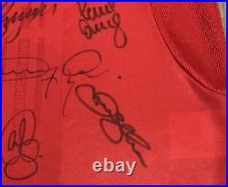 1998- 1999 Manchester United Treble Winners Squad Signed Shirt with COA 1998- 1999 Manchester United Treble Winners Squad Signed Shirt with COA
