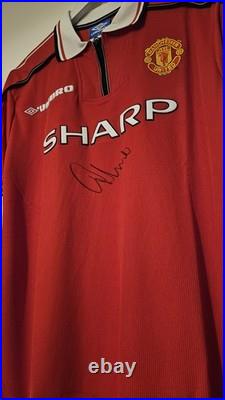 1999 Manchester United Shirt Hand Signed By Gary Neville