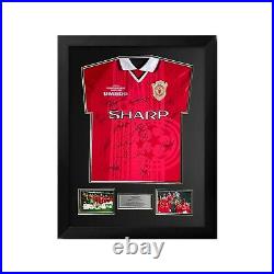 1999 Manchester United Squad Signed And Framed Shirt 100% Authentic With COA