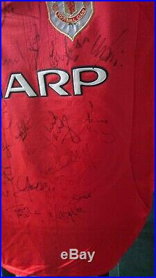 1999 Manchester United Used Season. Treble Season signed shirt
