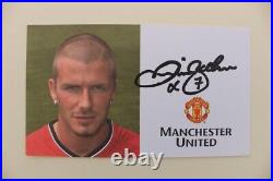 2000-02 David Beckham Signed Manchester United Club Card RARE (28356)