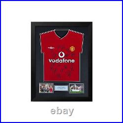 2001/02 Signed Manchester United Squad Shirt With COA