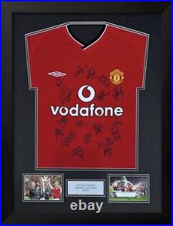 2001/02 Signed Manchester United Squad Shirt With COA