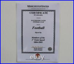 2004-05 Manchester United Football Squad Signed inc. Rooney, Giggs & Scholes COA 2004-05 Manchester United Football Squad Signed inc. Rooney, Giggs & Scholes COA