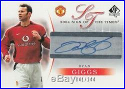 2004 Sp Authentic Manchester United Ryan Giggs Sign Of The Times Auto 041/144