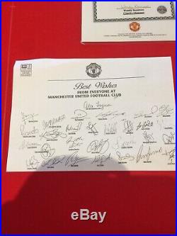 2005 2006 Manchester United Football Signed by 15 Ronaldo Giggs COA Man Utd Ball