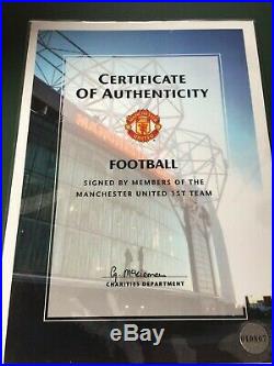2007-08 Manchester United Football Signed 14 Champions League COA Man Utd Ball