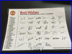 2007-08 Manchester United Football X18 Signed Shirt Ronaldo Scholes COA Man Utd