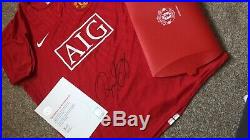 2008-09 Man Utd Champions Home Shirt Signed by RYAN GIGGS Manchester United RARE