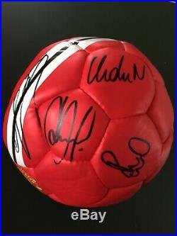 2008-09 Manchester United Football Signed 15 Ronaldo Rooney Scholes Man Utd Ball
