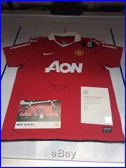 2010 2011 Paul Scholes Manchester United Signed Shirt Man Utd COA England BNWT