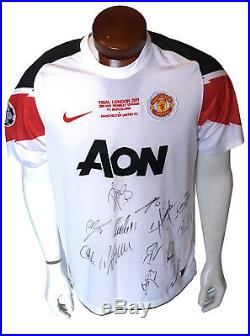 2011 Manchester United FC team signed jersey 14 auto Wembley Stadium Holo COA
