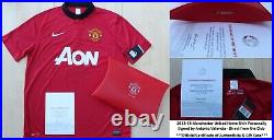 2013-14 Manchester United Home Shirt Signed by Antonio Valencia + Official COA