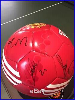 2016/17 Manchester United Football Signed 14 De Gea Pogba Mata COA Man Utd Ball