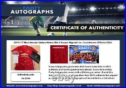 2016-17 Manchester United Home Shirt Squad Signed inc. Ibrahimovic Official COA