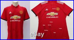 2017-18 Manchester United Home Shirt Multi signed inc. Robson & Pogba COA & Map 2017-18 Manchester United Home Shirt Multi signed inc. Robson & Pogba COA & Map