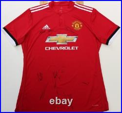 2017-18 Manchester United Home Shirt Multi signed inc. Robson & Pogba COA & Map 2017-18 Manchester United Home Shirt Multi signed inc. Robson & Pogba COA & Map