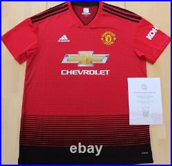 2018-19 Manchester United Home Shirt Signed by Romelu Lukaku with Official COA