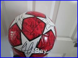 2018-2019 Squad Signed Manchester United Champions League Football with COA