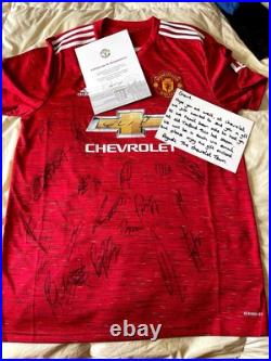2020/21 Signed Football Shirt From Manchester United Squad