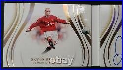 2020 Immaculate Soccer Booklet David Beckham Signed AUTO 9/49 Manchester United
