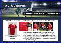 2021-22 Manchester United Home Shirt Squad Signed inc. Varane, Shaw Official COA