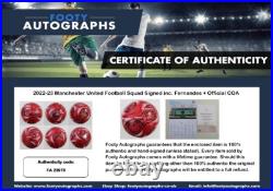 2022-23 Manchester United Football Squad Signed inc. Fernandes + Official COA 2022-23 Manchester United Football Squad Signed inc. Fernandes + Official COA