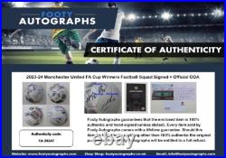 2023-24 Manchester United FA Cup Winners Football Squad Signed + Official COA 2023-24 Manchester United FA Cup Winners Football Squad Signed + Official COA