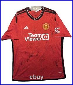 2023-24 Manchester United Team Squad Signed Jersey Shirt 13 AUTOS CASEMIRO BRUNO