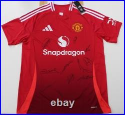 2024-25 Manchester United Home Shirt Squad Signed with Official COA & Gift Box