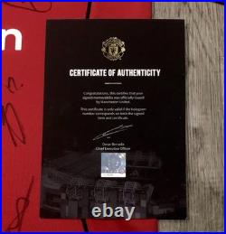 2025/2026 MUFC Numbered MU042360 COA Manchester United Squad Signed Shirt