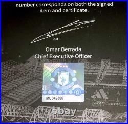 2025/2026 MUFC Numbered MU042360 COA Manchester United Squad Signed Shirt