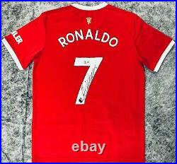 21/22 Manchester United Cristiano Ronaldo Signed Jersey Beckett Witnessed
