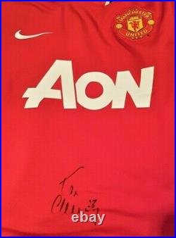 238 Tom Cleverly Signed Manchester United Football direct from the Club