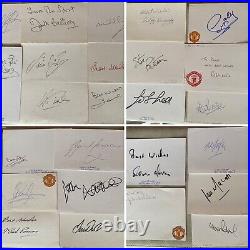 25x SIGNED Manchester United FC Vintage Autograph Cards with COA