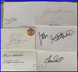 25x SIGNED Manchester United FC Vintage Autograph Cards with COA