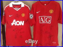 2 Manchester United Soccer Team Autograph Signed Shirt Auto Jersey 7 Ronaldo Lot
