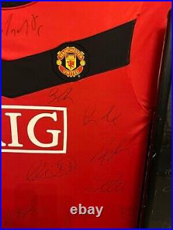 2 x Squad Signed Manchester United Shirts 2008-2009/10