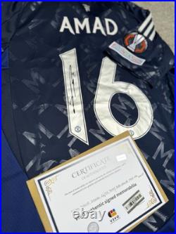 AMAD DIALLO Signed 24/25 Away Manchester United Europa League Shirt With COA