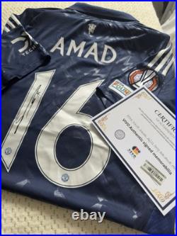 AMAD DIALLO Signed 24/25 Away Manchester United Europa League Shirt With COA